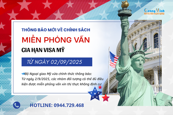 thông báo điều kiện gia hạn visa mỹ 2025 - quang minh visa
